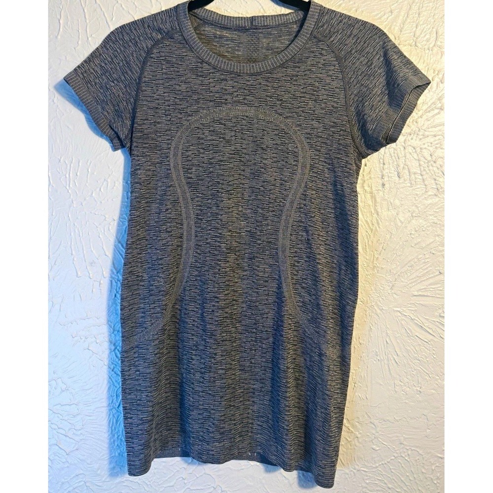Lululemon Swiftly Tech Women's T-Shirt 6 Gray Crew Short Sleeve Slim Heathered